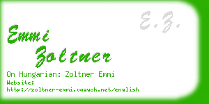 emmi zoltner business card